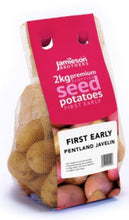 Load image into Gallery viewer, Jamieson Bros PREMIUM Scottish Seed Potatoes - 2kg Pentland Javelin - first early
