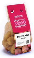 Load image into Gallery viewer, Jamieson Bros PREMIUM Scottish Seed Potatoes - 2kg Rocket - first early
